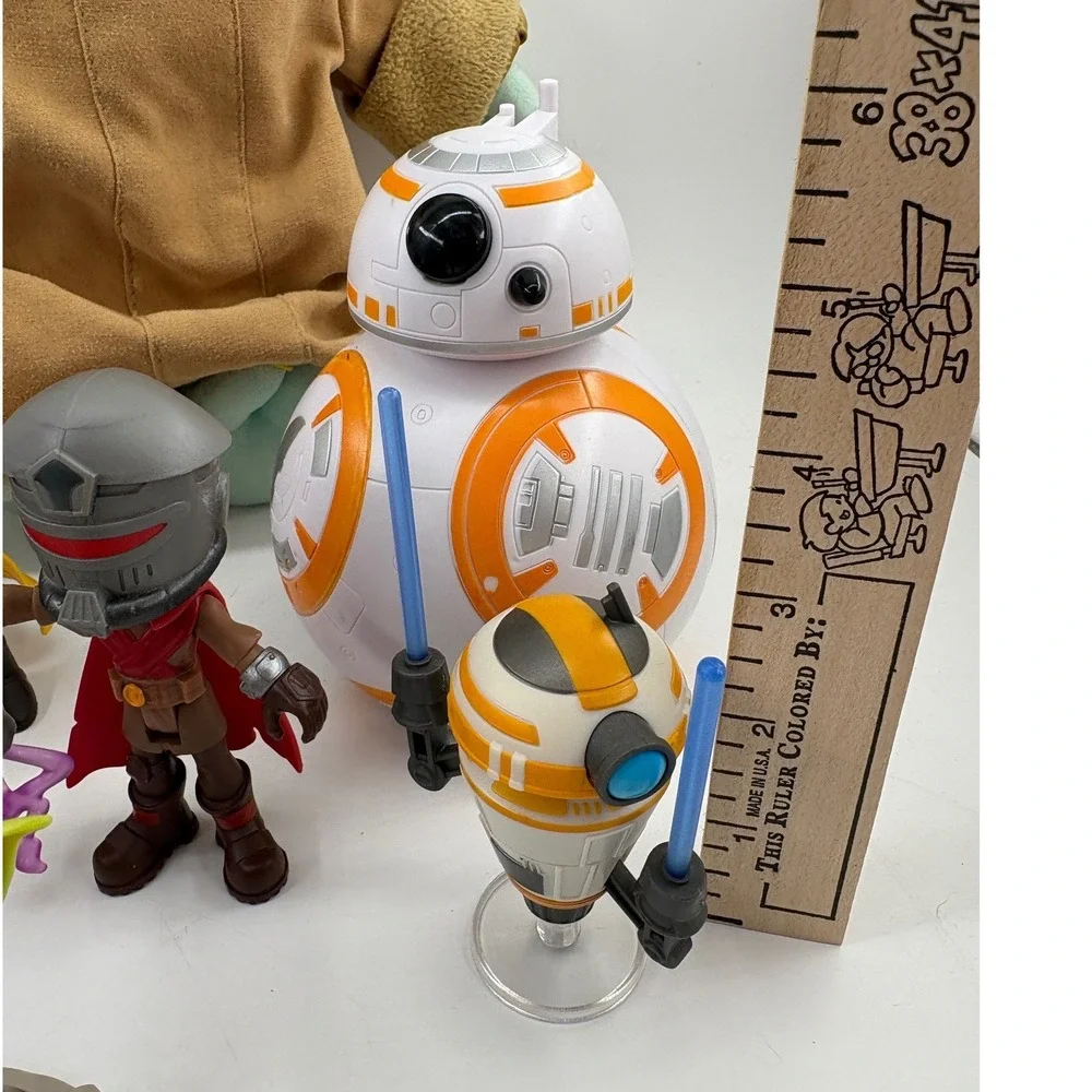 Star Wars Young Jedi Adventures 8pc Lot: 7 Figures & Disney Store Grogu Plush